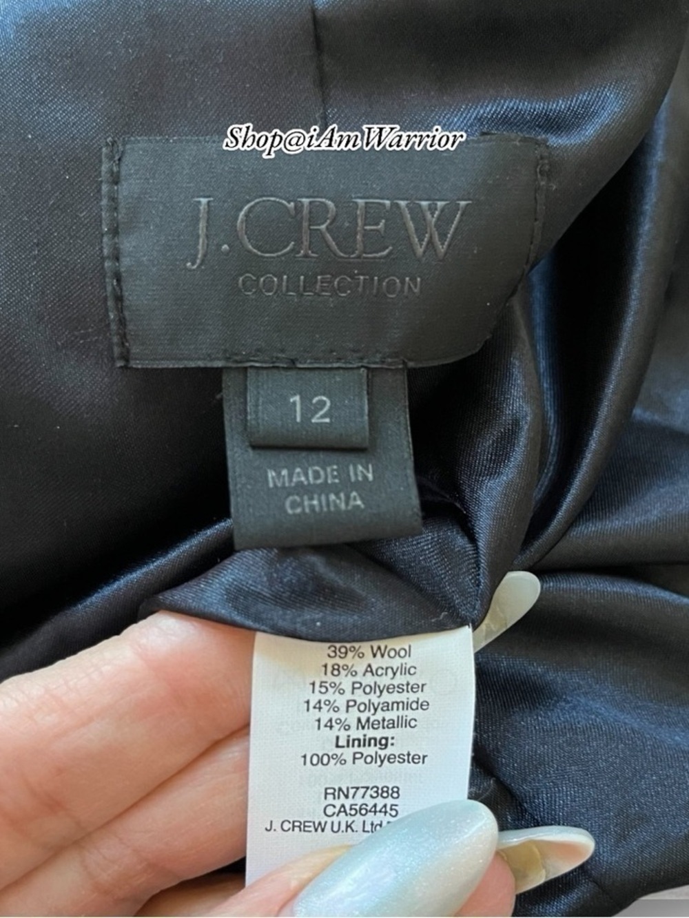 J.Crew Collection RARE lurex nubby tweed leather button blazer *shop@iamwarrior - Picture 9 of 10